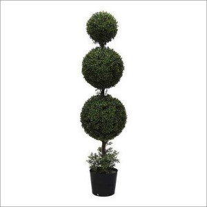 dvojitý umelý buxus, dvojity umely buxus, umely buxus gula, tvarovany umely buxus, umely buxus gula, dvojitý buxus, umelý krušpán, tvarovaný buxus, dekoračný krušpán na kmienku s guľou 23, 28 a 36cm