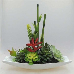 dekoracna ikebana, dekoračná ikebana bambus, dekorácia sukulent, umelá dekorácia, moderná dekorácia